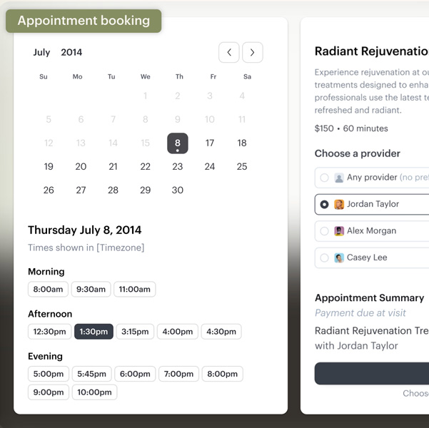 New Booking Portal