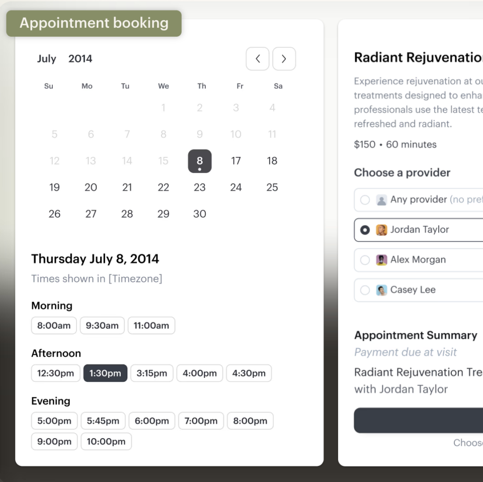 New Booking Portal